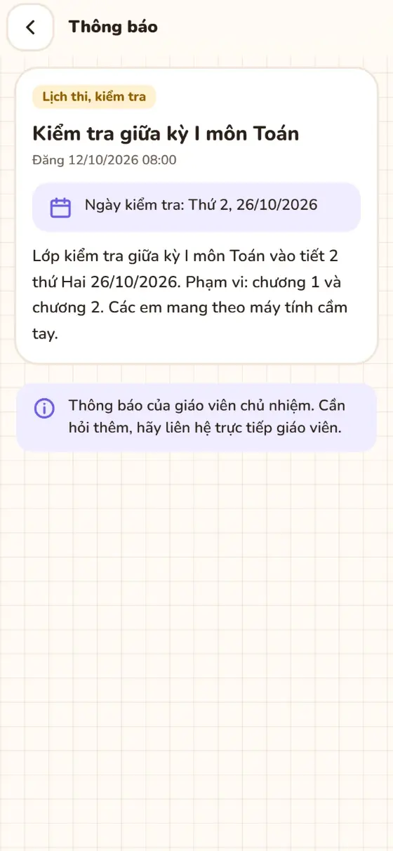 Chi tiết thông báo