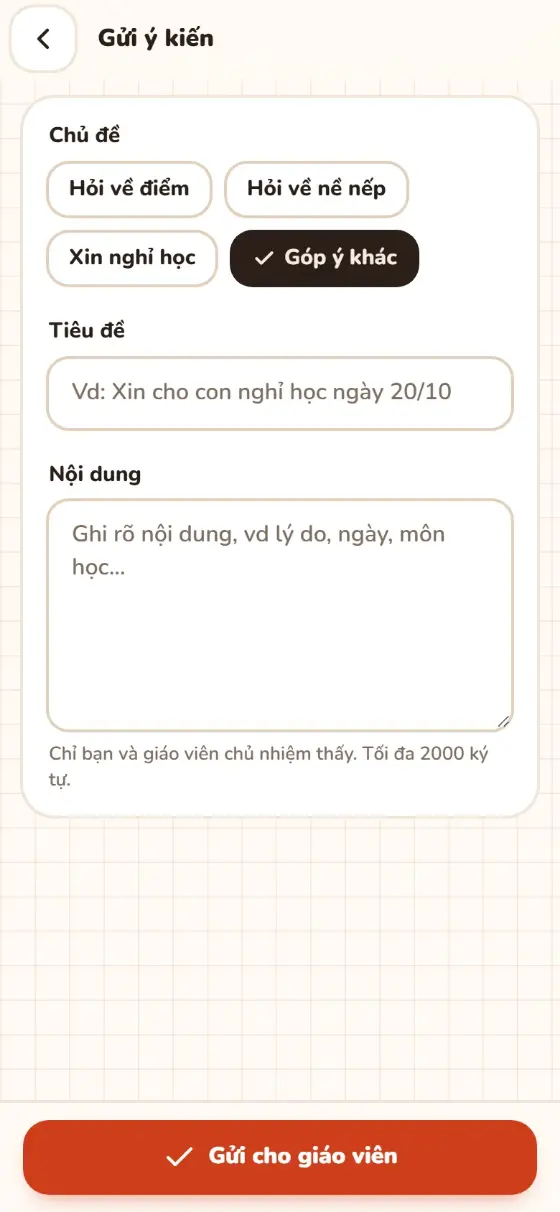 Gửi ý kiến mới