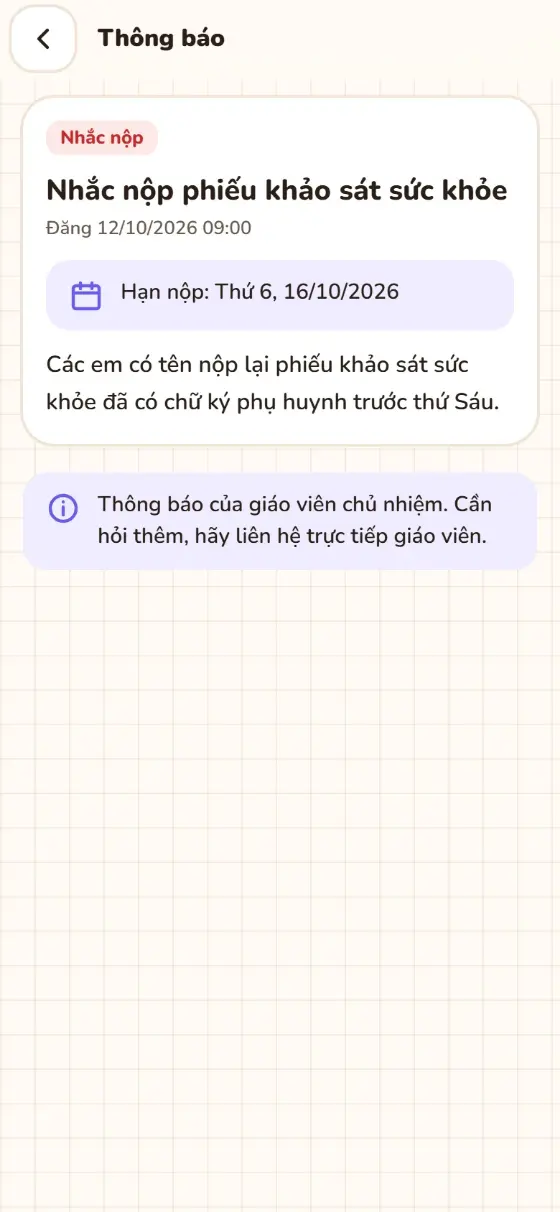 Đọc thông báo