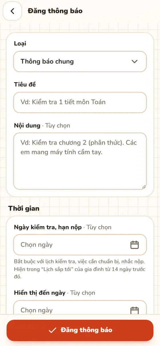 Soạn thông báo